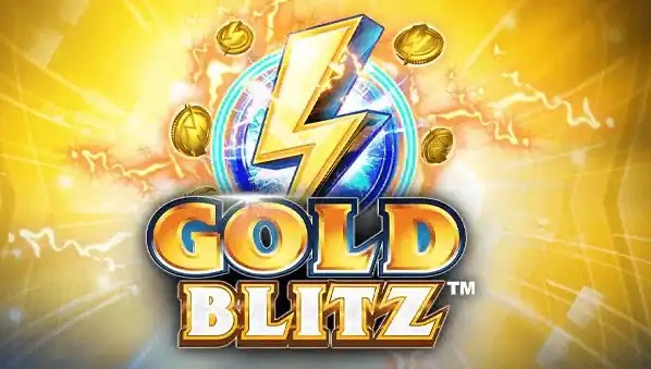 Gold Blitz slot logo by Fortune Factory Studios at Paradise 8 Casino