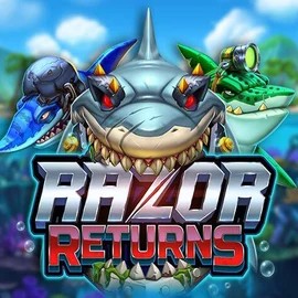 Razor Returns logo by Push Gaming at Paradise 8 Casino