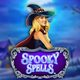 Spooky Spells slot logo by Novomatic at Paradise 8 Casino