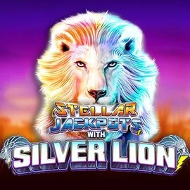 Stellar Jackpots with Silver Lion logo by Lightning Box Game at Paradise 8 CasinoStellar Jackpots with Silver Lion
